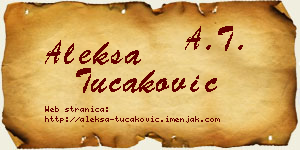Aleksa Tucaković vizit kartica